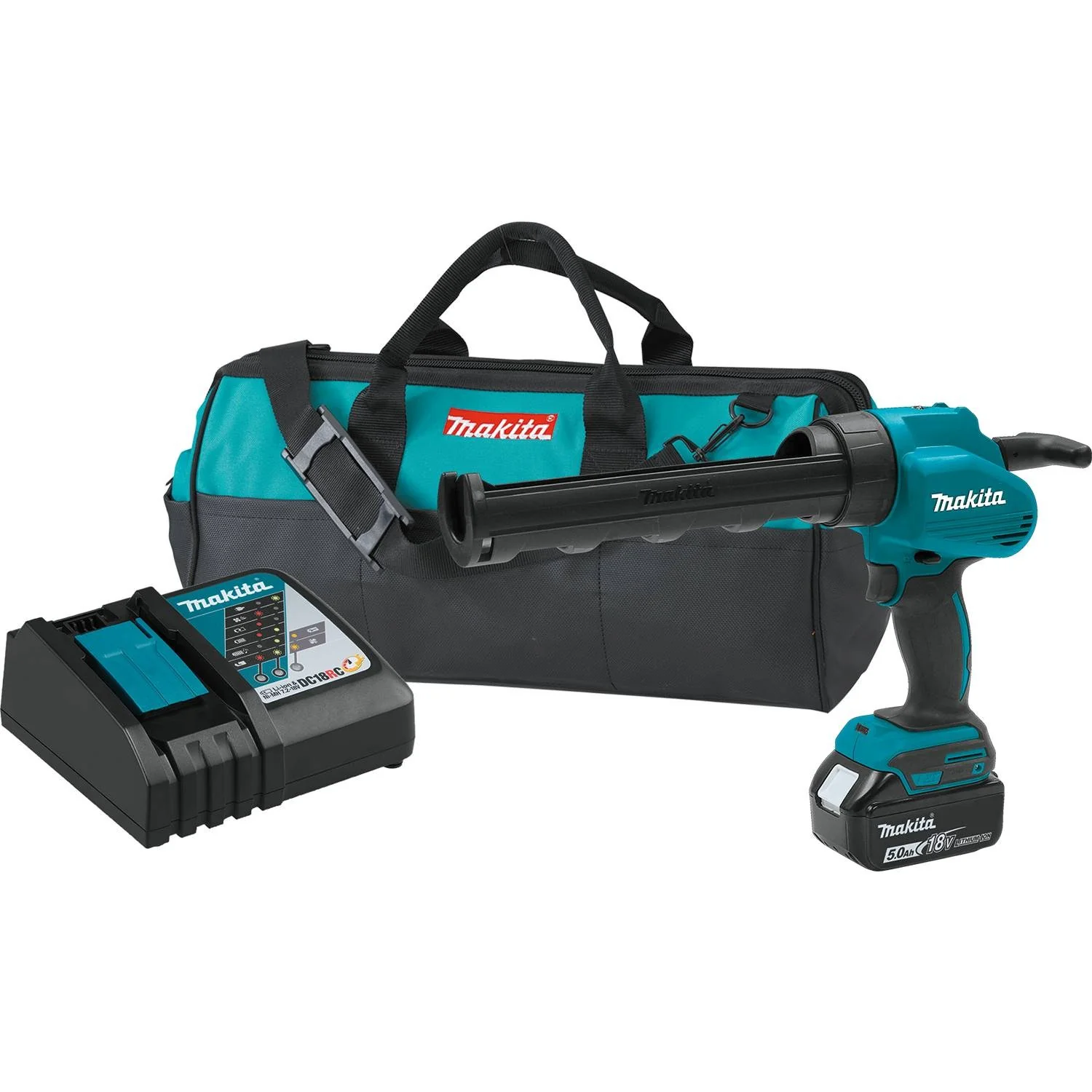 Makita XGC01T1 - 18V LXT Lithium-Ion Cordless 10 oz. Caulk and Adhesive Gun Kit, bag, with one battery (5.0Ah)