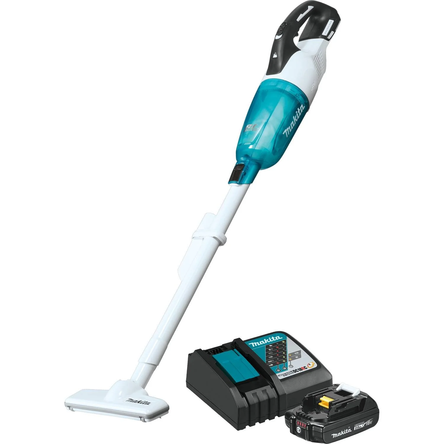 Makita XLC03R1WX4 - 18V LXT Lithium-ion Compact Brushless Cordless Vacuum Kit, Trigger w/ Lock, with one battery (2.0Ah) - Image 2