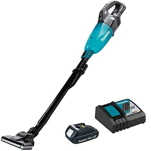 Makita XLC09R1B 18V LXT Lithium-ion Compact Brushless Cordless 4-Speed Vacuum Kit, w/Push Button (2.0Ah)