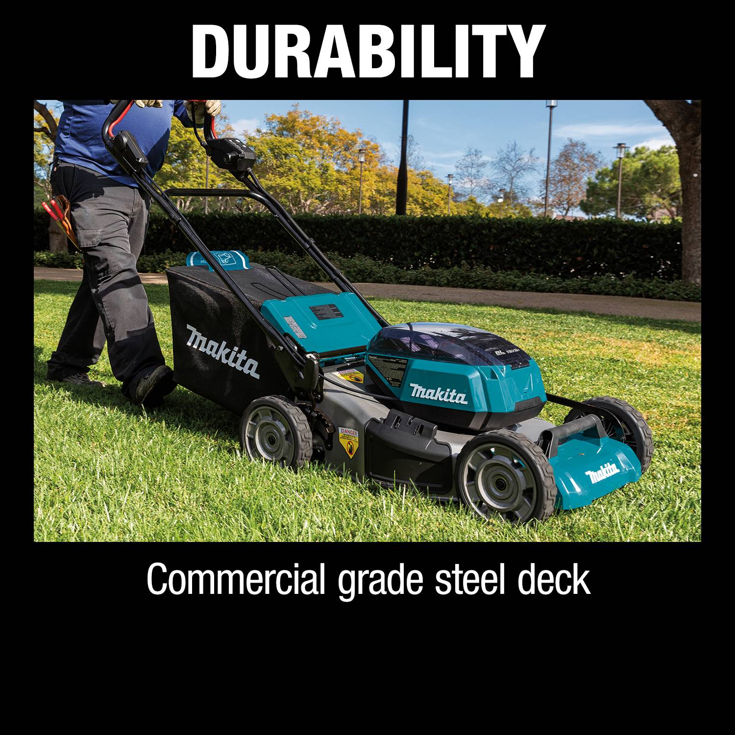 Makita XML08PT1 18V LXT Brushless 21 In. Self-Propelled Commercial Lawn Mower Kit - Image 4