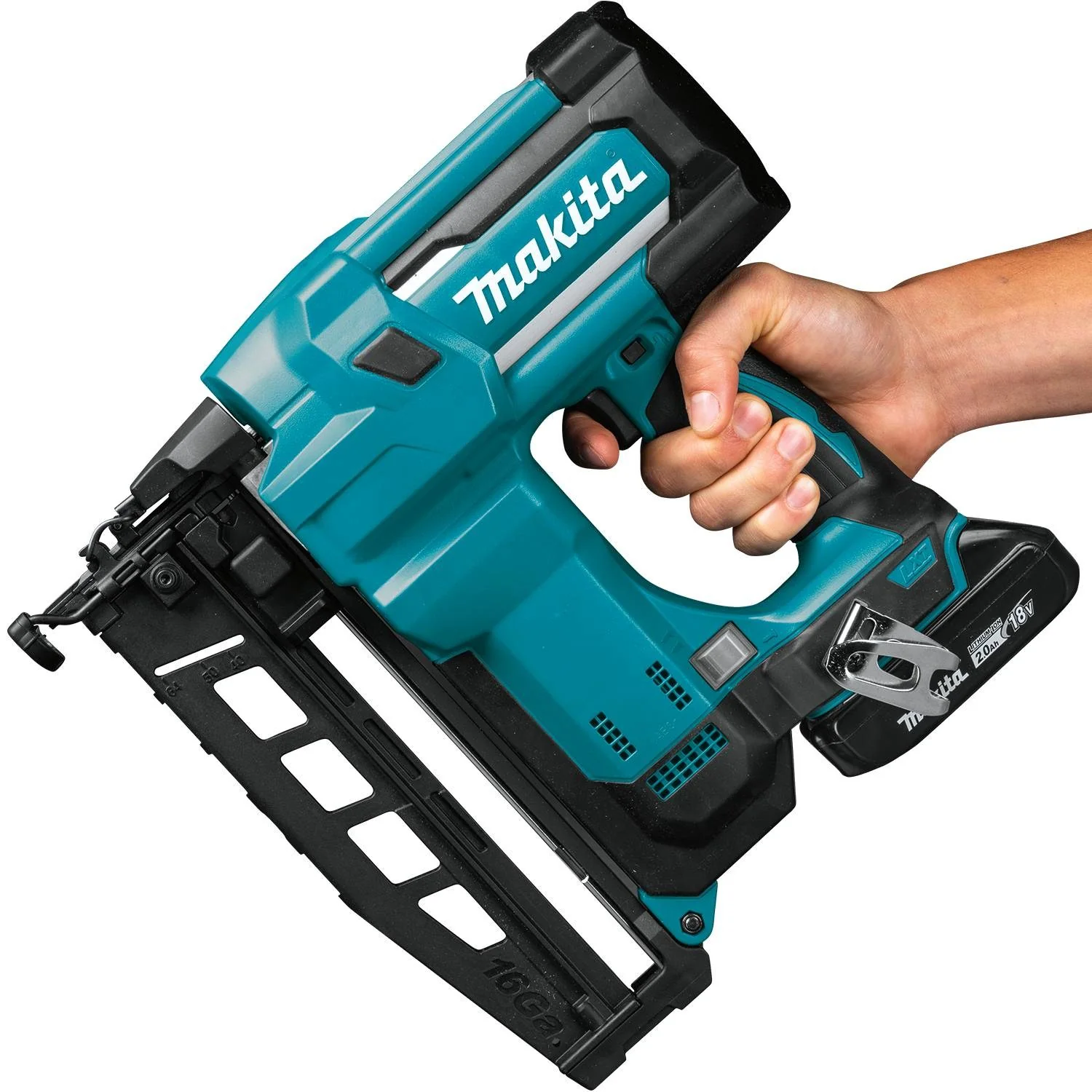Makita XNB02RJ 18V LXT Lithium-Ion Cordless 2-1/2" 16-Gauge Straight Finish Nailer Kit - Image 2