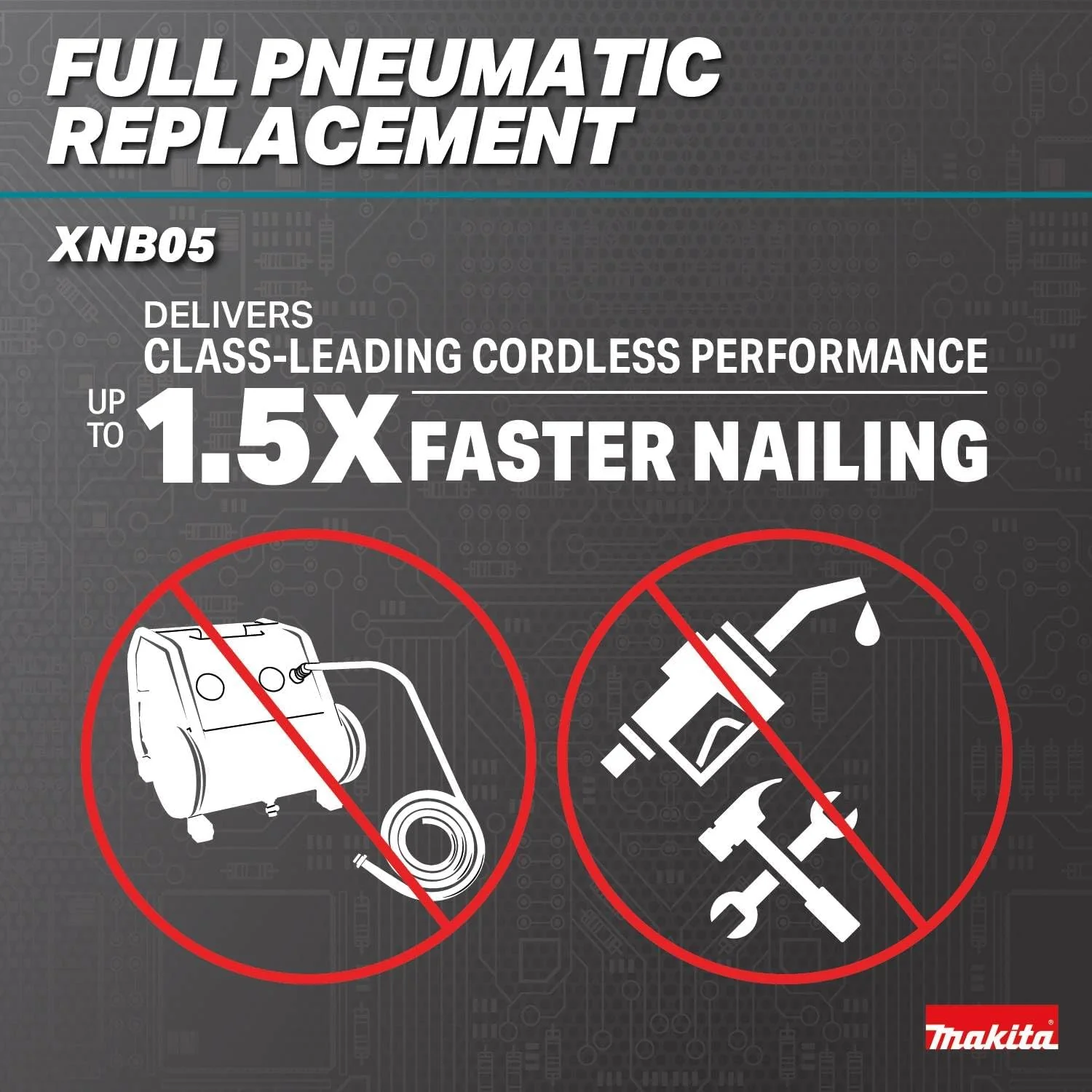 Makita XNB05Z 18V LXT Lithium-Ion Brushless Cordless 2-1/2" Straight Finish Nailer, 16 Ga. (Tool Only) - Image 7