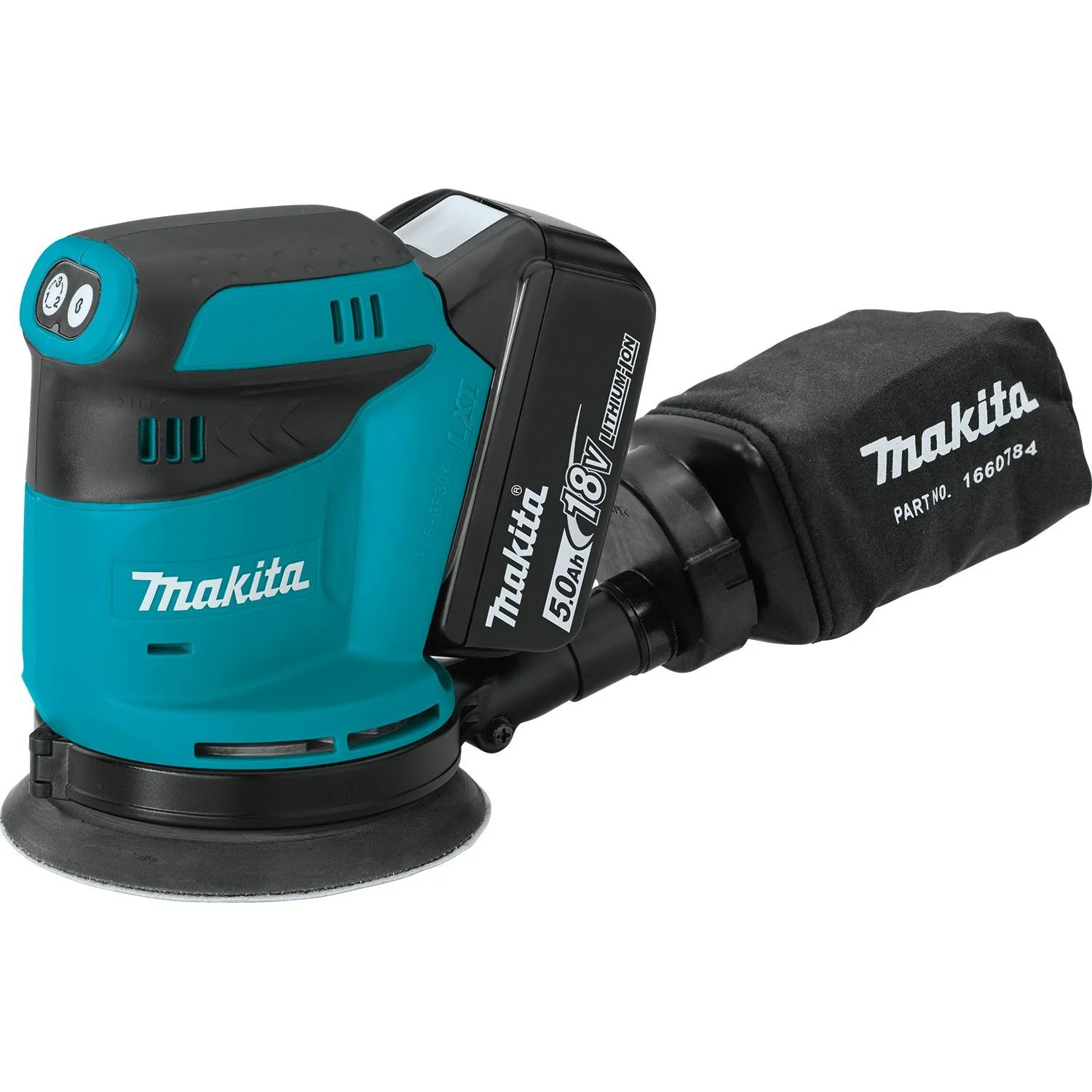 Makita XOB01T - 18V LXT Lithium-Ion Cordless 5" Random Orbit Sander Kit, 3-speed, bag (5.0Ah) - Image 4