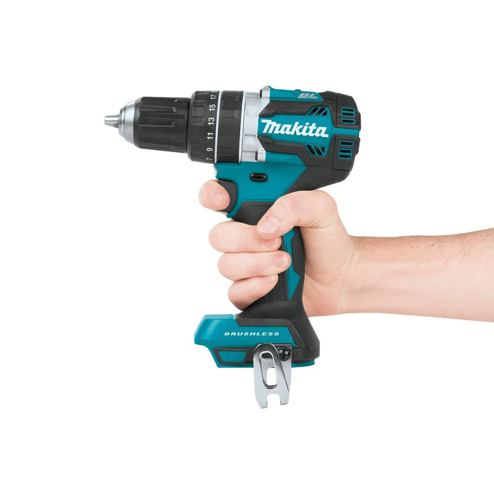 Makita 18V LXT Lithium-Ion Compact Brushless Cordless 1/2" Hammer Driver-Drill (Bare Tool) - Image 2