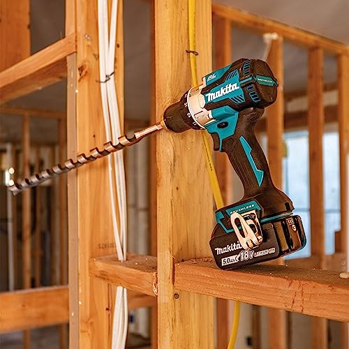Makita XPH16T 18V LXT Lithium-Ion Compact Brushless Cordless 1/2" Hammer Driver-Drill Kit (5.0Ah) - Image 8