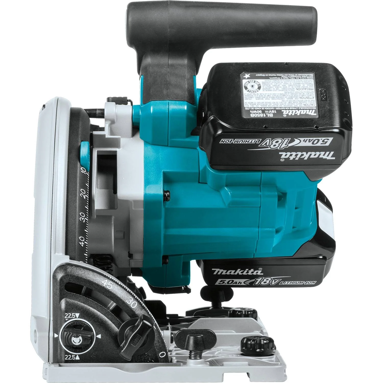 Makita XPS01PTJ - 36V (18V X2) LXT Brushless 6-1/2" Plunge Circular Saw Kit, dual port charger, 2 ea. case (5.0Ah) - Image 5