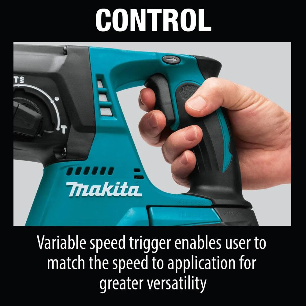 Makita XRH01T 18V LXT Lithium-Ion Brushless Cordless 1 In. Rotary Hammer Kit (5.0Ah) - Image 9