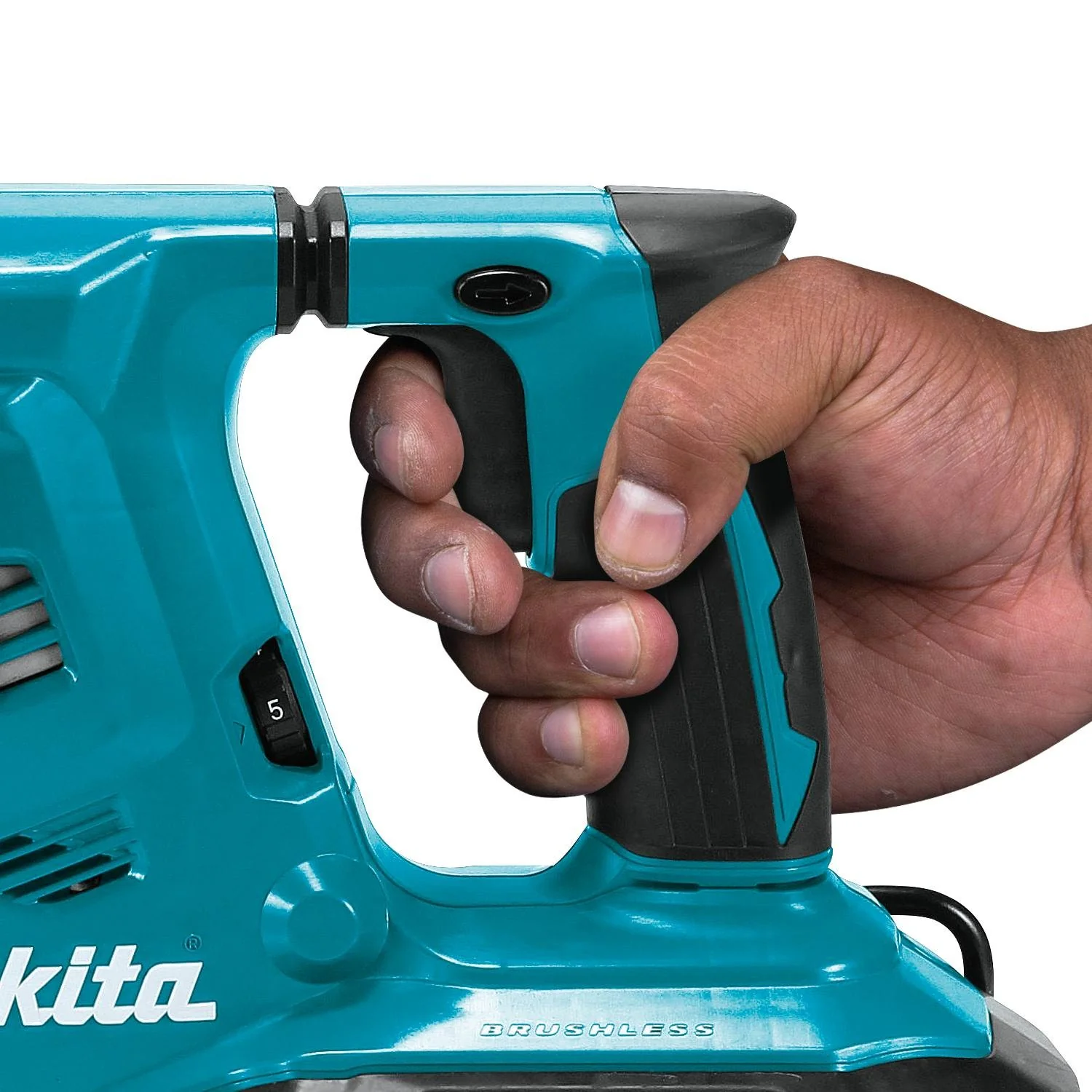 Makita (XRH08PT) 36V (18V X2) LXT Brushless 1-1/8" AVT Rotary Hammer Kit, accepts SDS-PLUS bits, 3-mode, var. spd., dual port charger, bag (5.0Ah) - Image 5