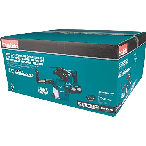 Makita (XRH08PT) 18V (X2 36V) LXT Lithium-Ion Brushless Cordless 1-1/8" AVT Rotary Hammer, accepts SDS-PLUS bits - Image 8