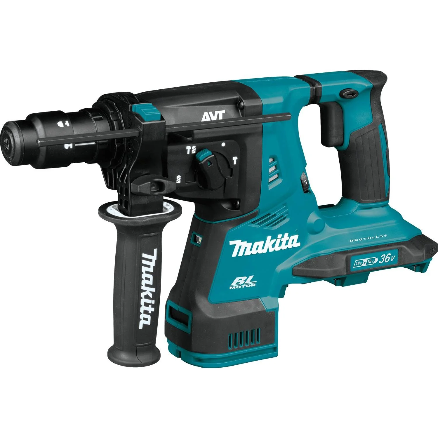 Makita (XRH11Z) 36V (18V X2) LXT Brushless 1-1/8" AVT Rotary Hammer, accepts SDS-PLUS bits, AFT, AWS Capable (Bare Tool) - Image 4