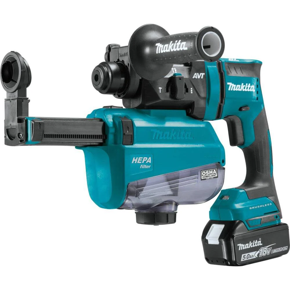 Makita (XRH12TW) 18V LXT️ BR 11/16in AVT SDS-Plus Rotary Hammer Kit with HEPA Dust Extractor - Image 2