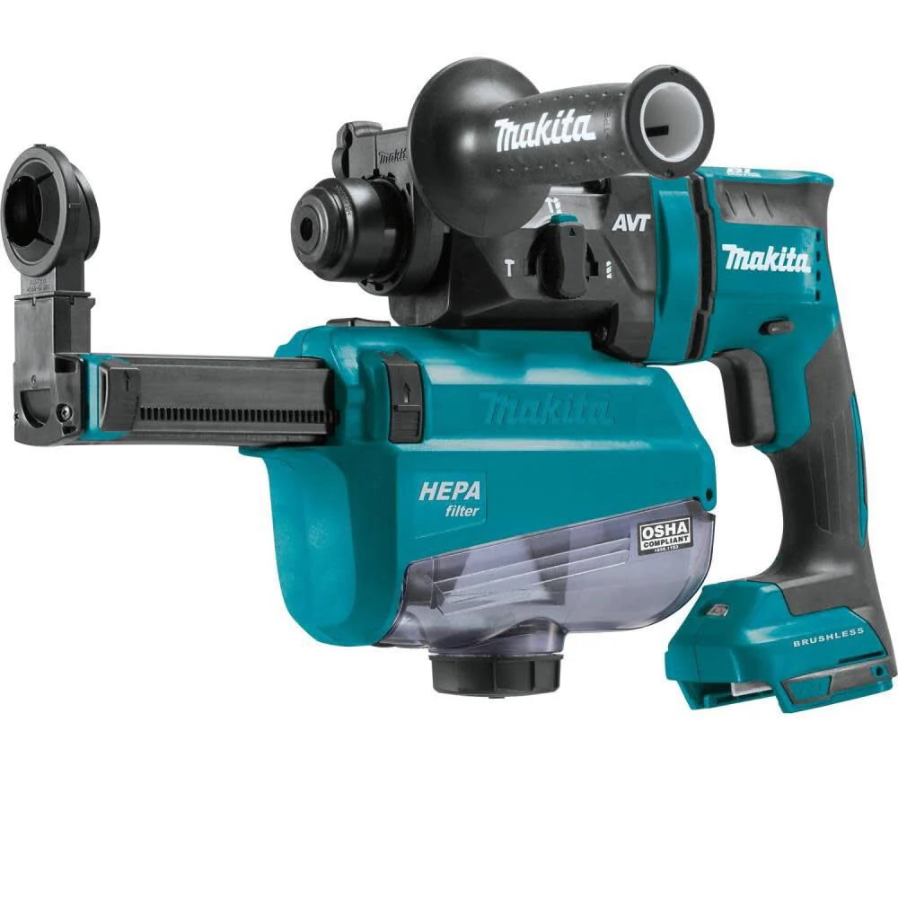 Makita 18V LXT️ 11/16in AVT️ SDS Plus Rotary Hammer Kit with HEPA Dust Extractor (Bare Tool) - Image 2