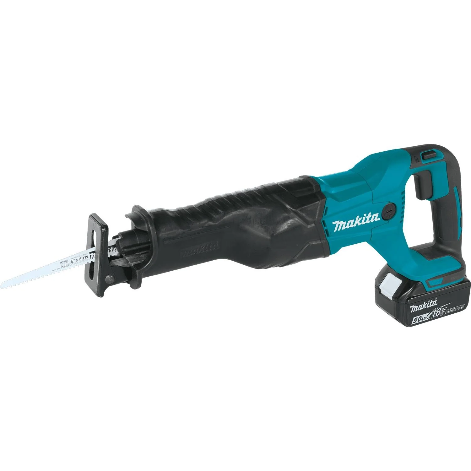 Makita 18V LXT Lithium-Ion Cordless Recipro Saw Kit, var. spd., tool-less blade change, case (5.0Ah) - Image 4