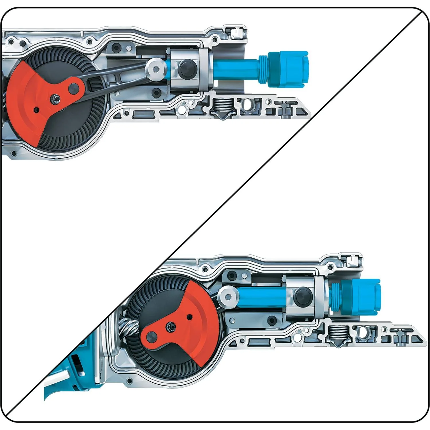 Makita 18V LXT Lithium-Ion Cordless Recipro Saw Kit, var. spd., tool-less blade change, case (5.0Ah) - Image 5