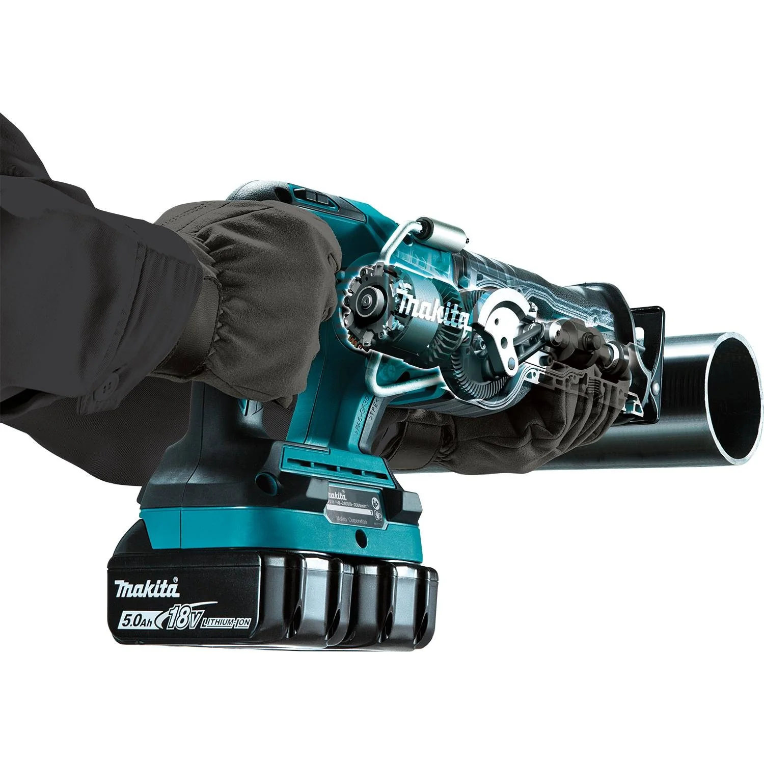 Makita 18V LXT Brushless Recipro Saw Kit, 2-speed, var. spd., tool-less blade change, dual port charger, bag (5.0Ah) - Image 4