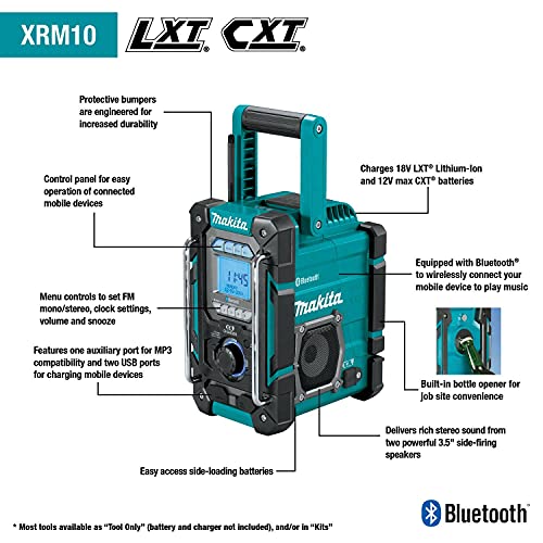 Makita 18V (XRM10) LXT Outdoor Adventure Bluetooth Radio - Image 2