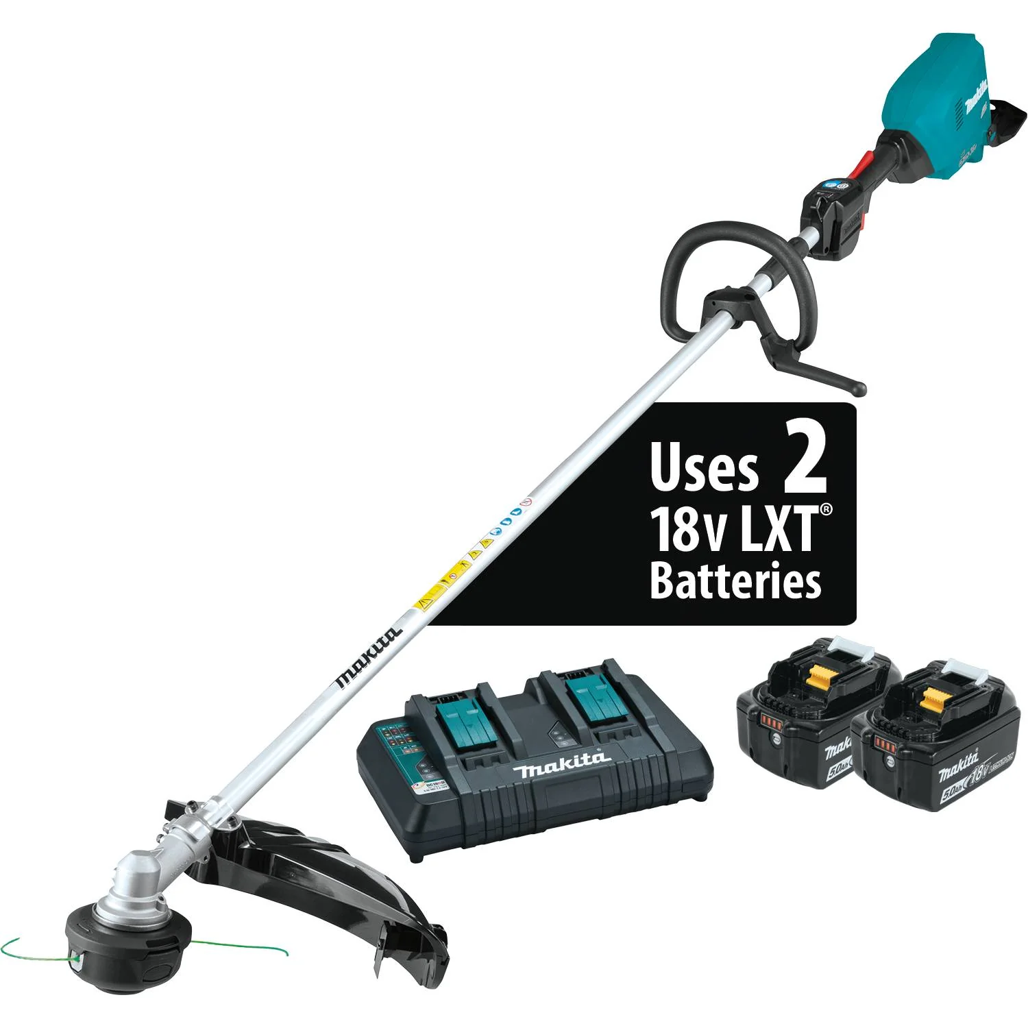 Makita XRU17PT - 36V (18V X2) LXT Brushless String Trimmer Kit, dual port charger (5.0Ah)