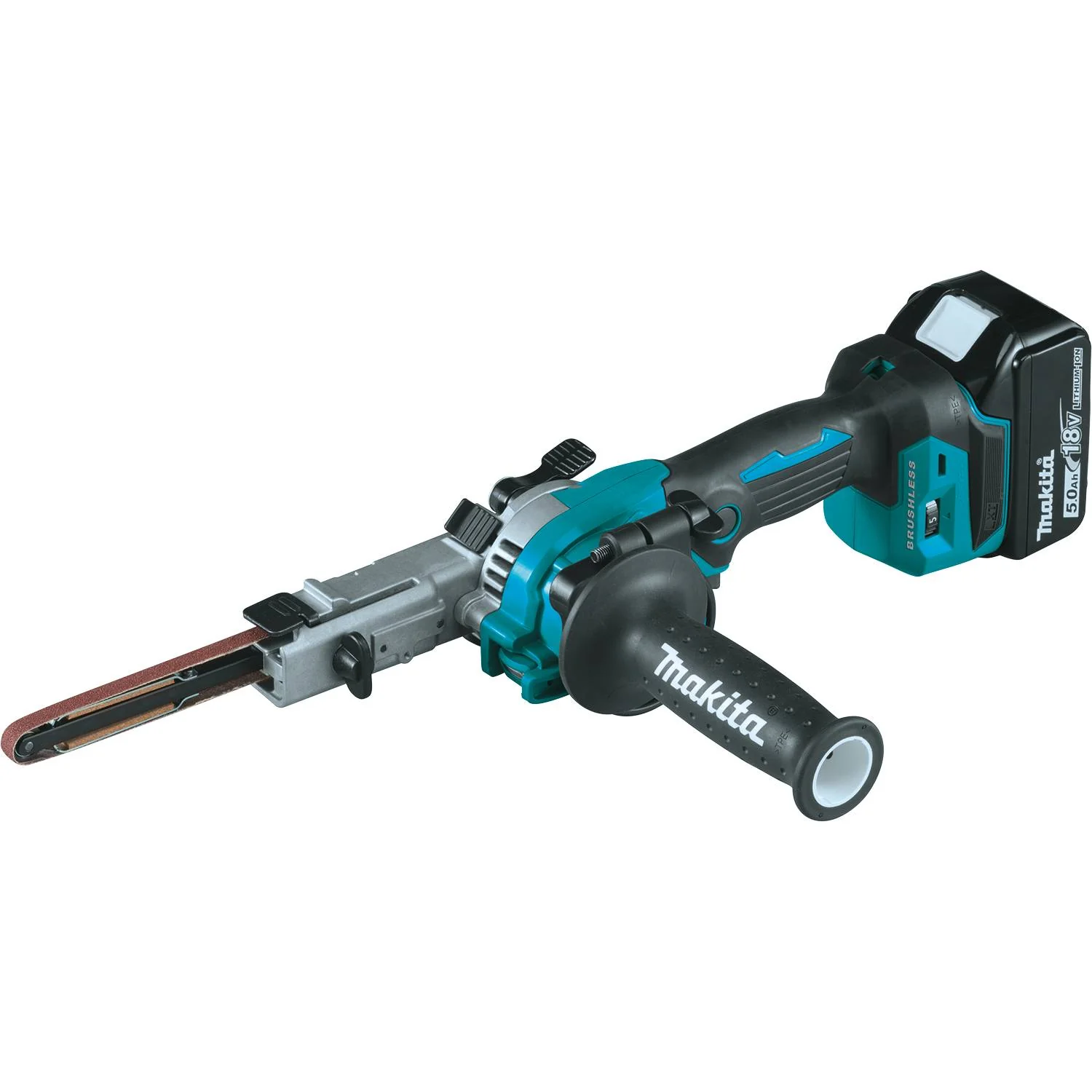 Makita (XSB01TJ) 18V LXT Lithium-Ion Brushless Cordless 3/8" x 21" Detail Belt Sander Kit (5.0Ah) - Image 4