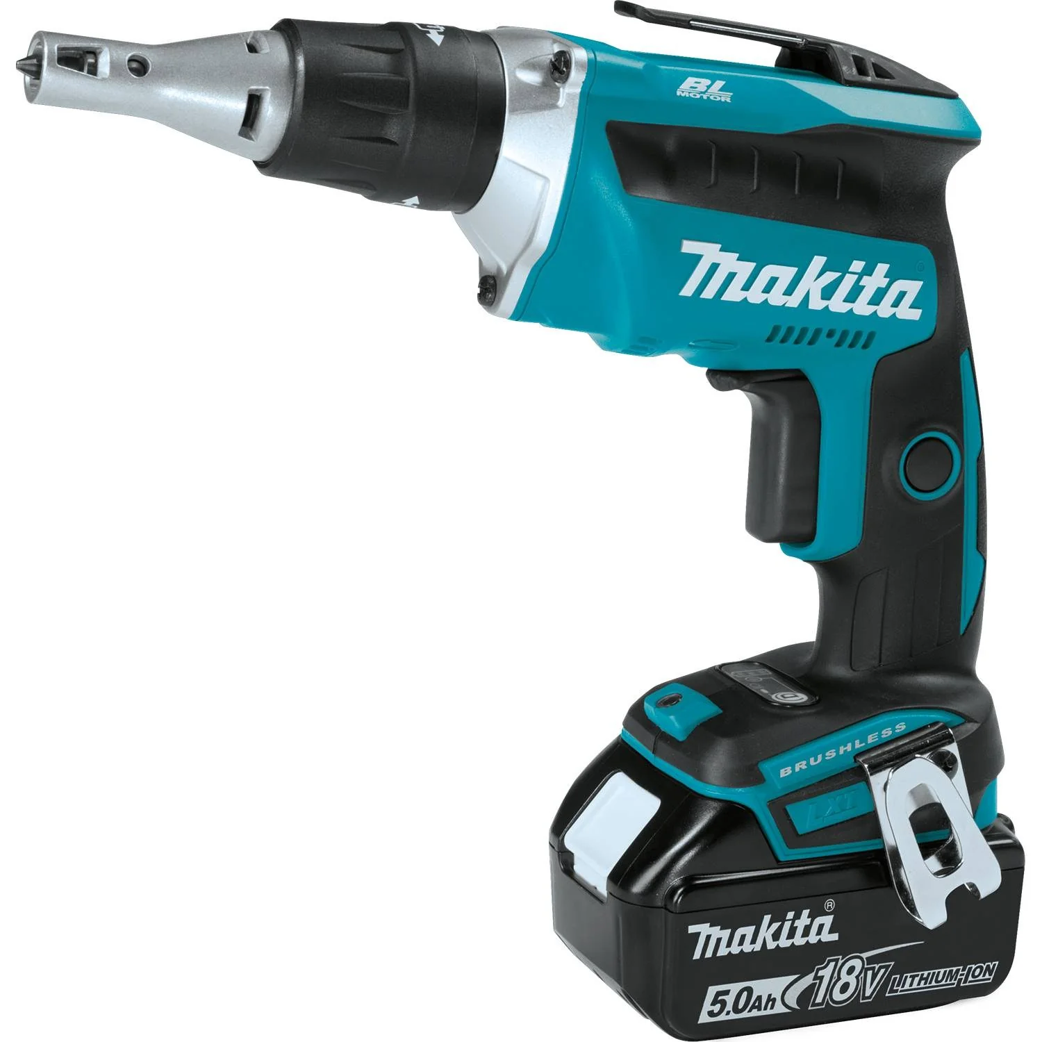 Makita XSF03T - 18V LXT Lithium-Ion Brushless Cordless 4,000 RPM Drywall Screwdriver Kit, var. spd., L.E.D. Light, case (5.0Ah) - Image 4