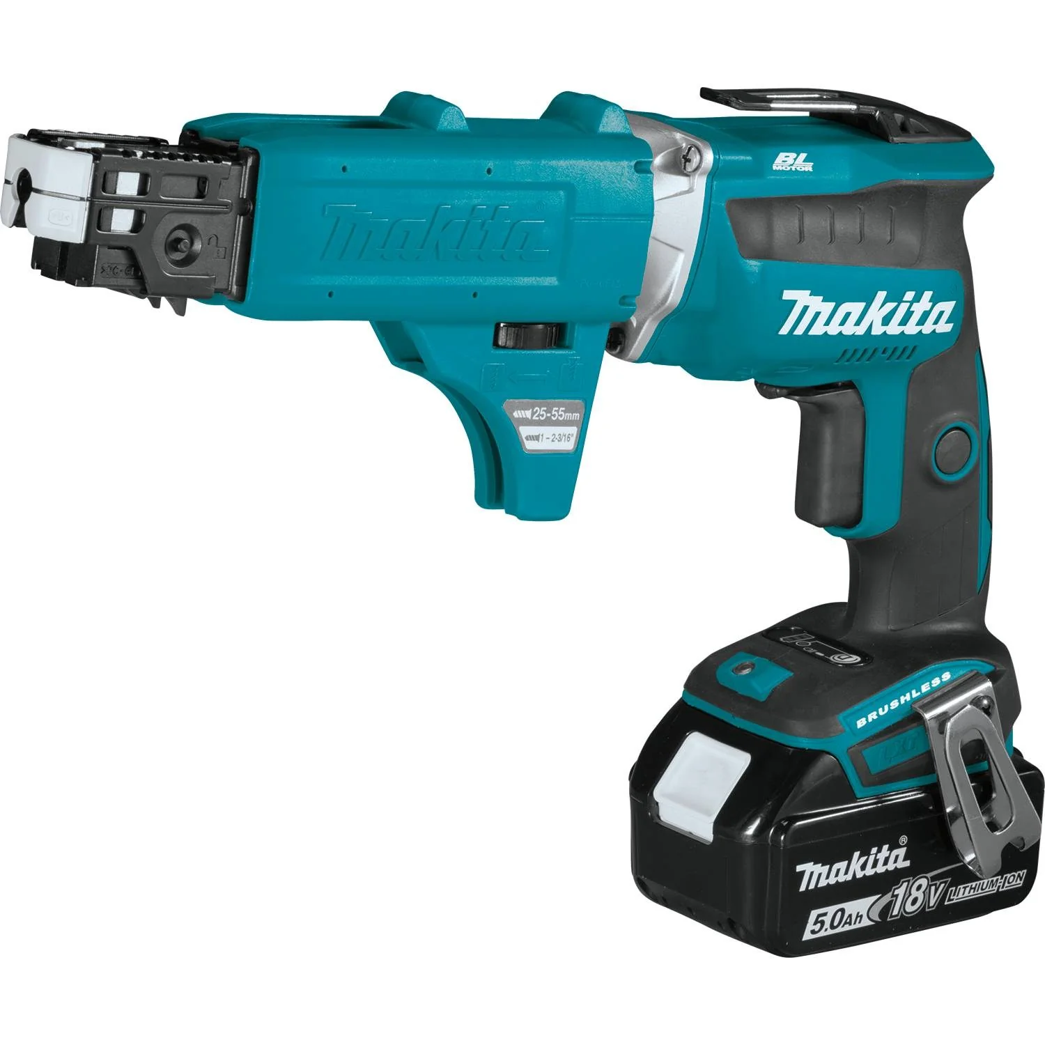 Makita XSF03TX2 - 18V LXT Lithium-Ion Brushless Cordless 4,000 RPM Drywall Screwdriver Kit, var. spd., L.E.D. Light, autofeed magazine, case (5.0Ah) - Image 3