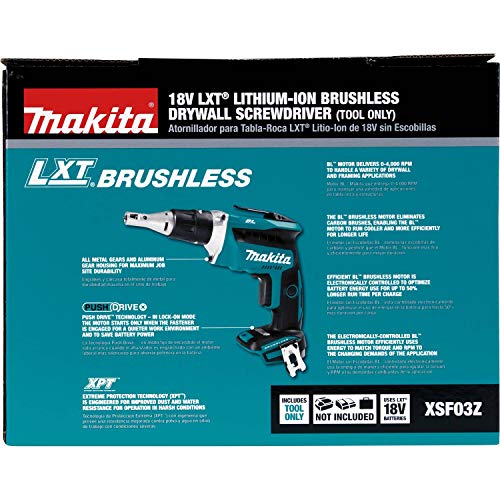 Makita 18V LXT Lithium‑Ion Brushless Cordless Drywall Screwdriver (Bare Tool) - Image 10