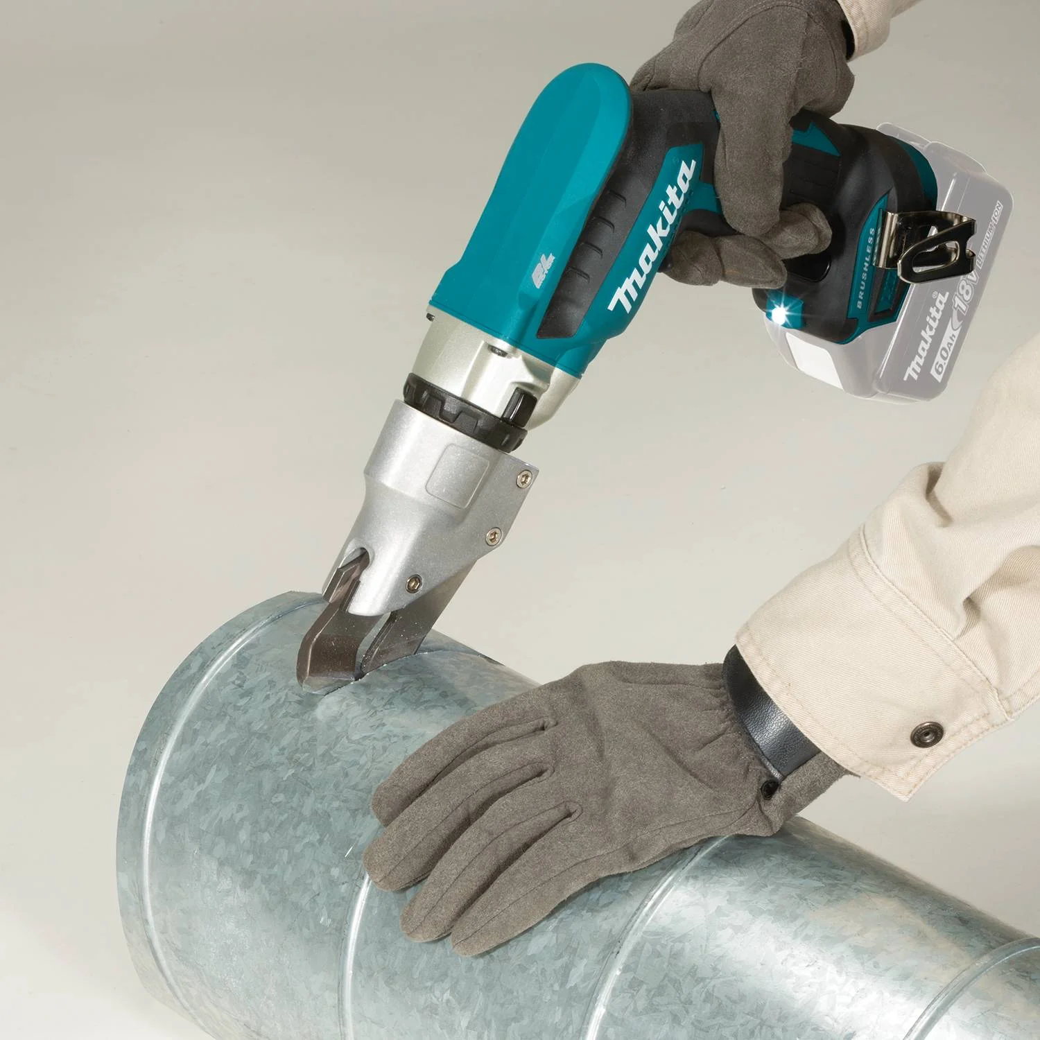 Makita 18V LXT Lithium-Ion Brushless Cordless 18 Gauge Offset Shear (Bare Tool) - Image 3