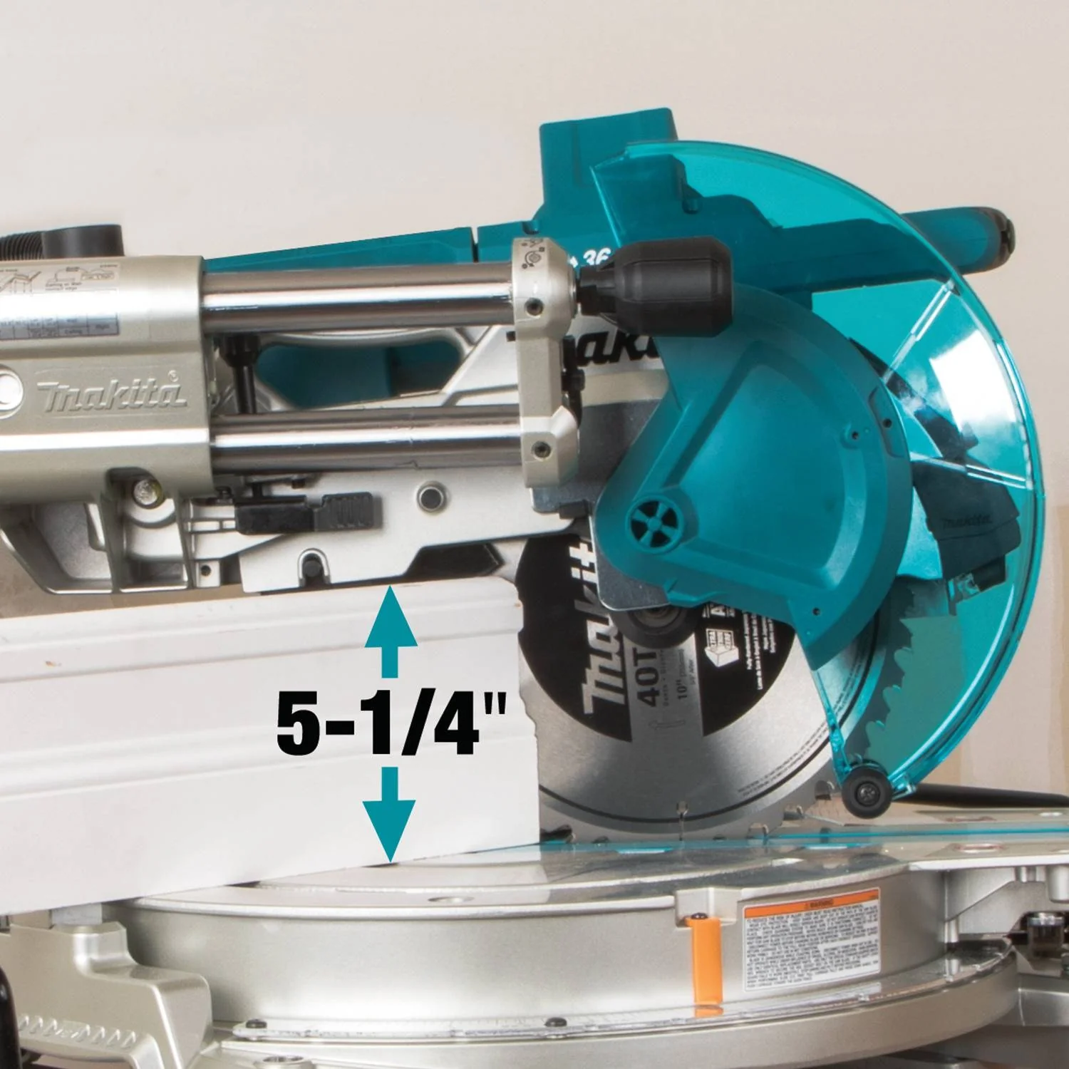 Makita (XSL04ZU) 18V LXT Brushless 10" Dual-Bevel Sliding Compound Miter Saw, AWS, laser (Bare Tool) - Image 5