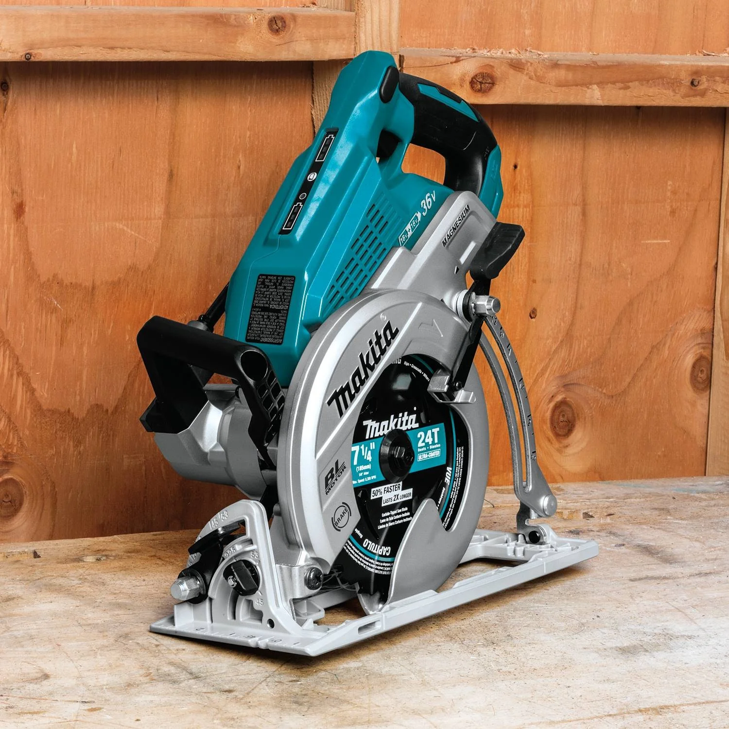 Makita 18V LXT Brushless Rear Handle 7-1/4" Circular Saw, blade left (Bare Tool) - Image 4