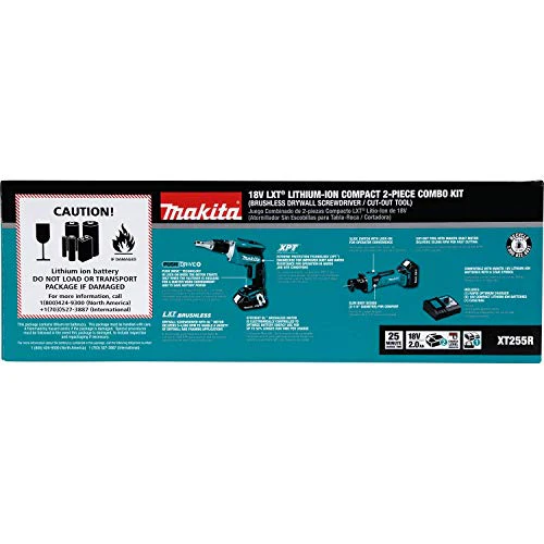 Makita 18V LXT Lithium-Ion Compact Cordless 2-Pc. Combo Kit (2.0Ah) - Image 14