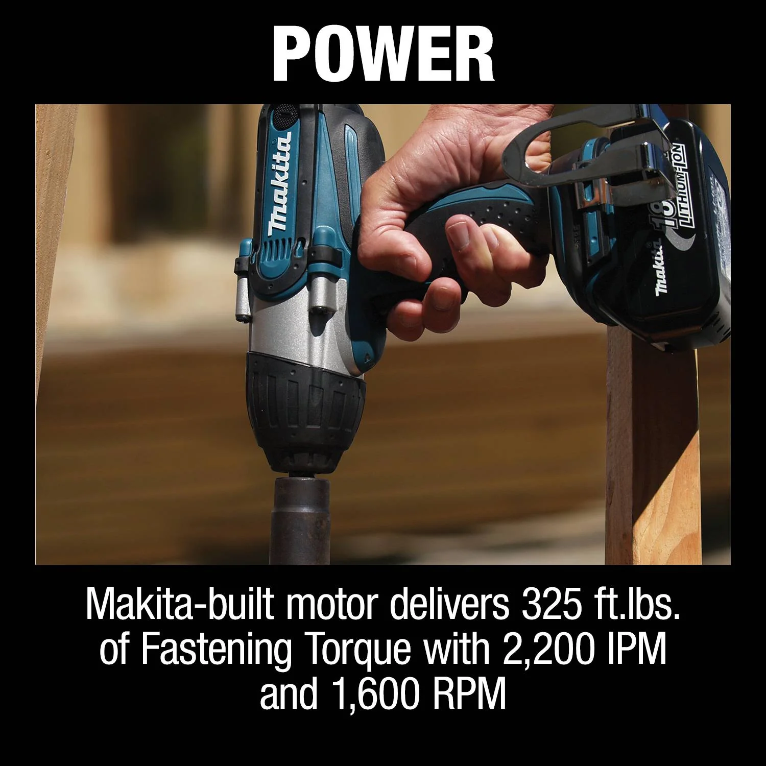 Makita XWT04S1 - 18V LXT Lithium-Ion Cordless 1/2" Sq. Drive Impact Wrench Kit, rev., rocker switch, L.E.D. Light, bag, with one battery (3.0Ah) - Image 2