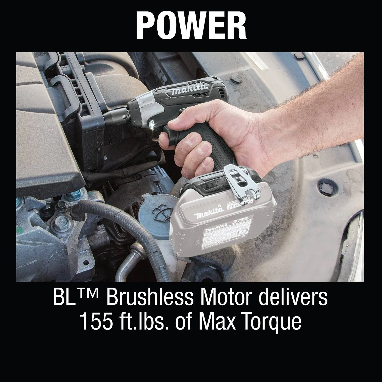 Makita 18V LXT Lithium-Ion Sub-Compact Brushless Cordless 1/2" Sq. Drive Impact Wrench (Bare Tool) - Image 4