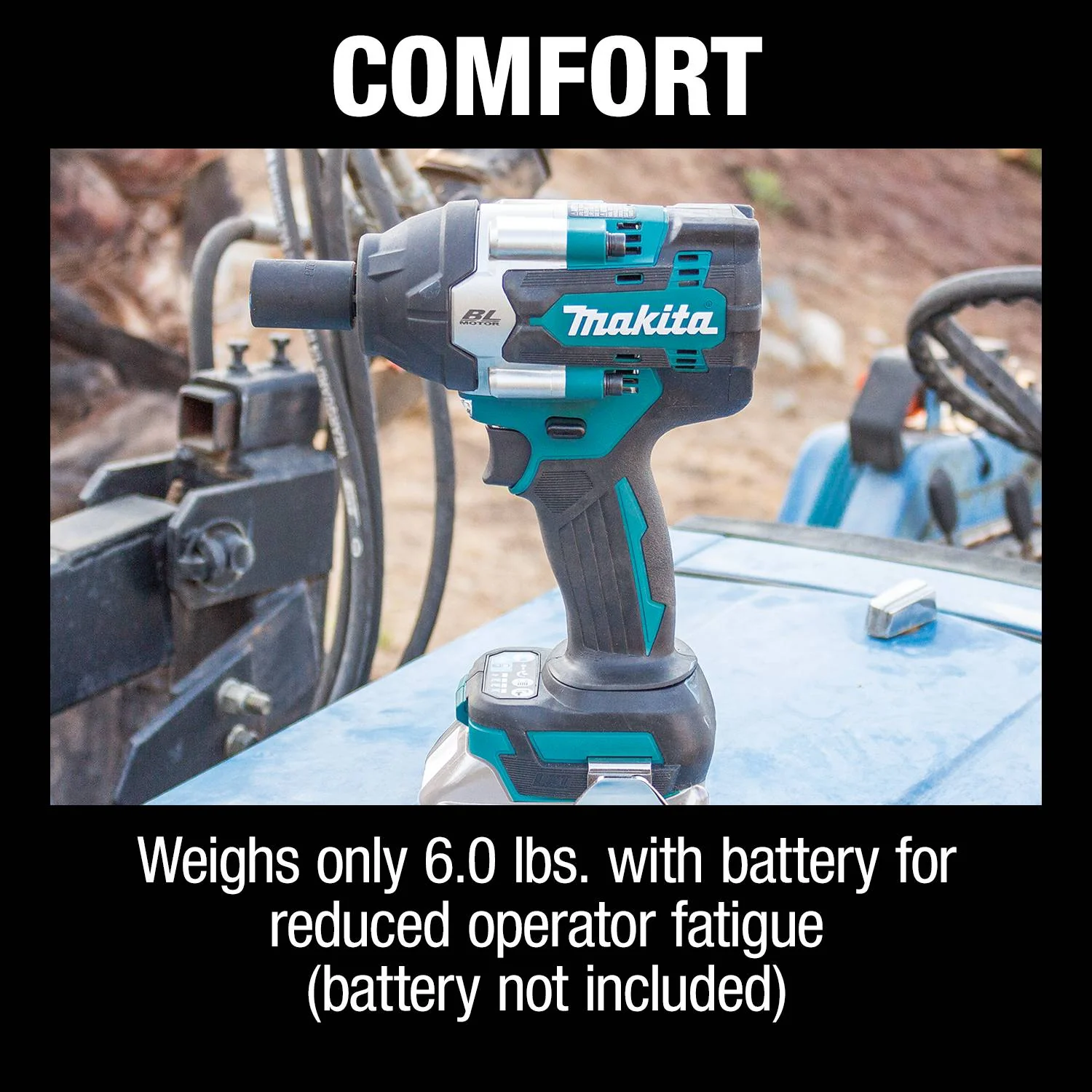 Makita 18V LXT Lithium-Ion Brushless Cordless 4-Speed 1/2 In. Sq. Drive Impact Wrench w/ Detent Anvil (Bare Tool) - Image 2