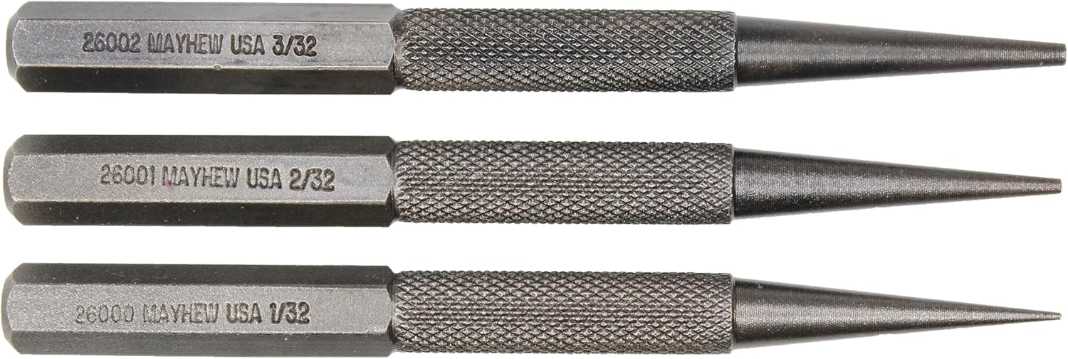 Mayhew Tools 47502 1-2-3/32-Inch Carded Nail Set, 3-Piece - Image 4
