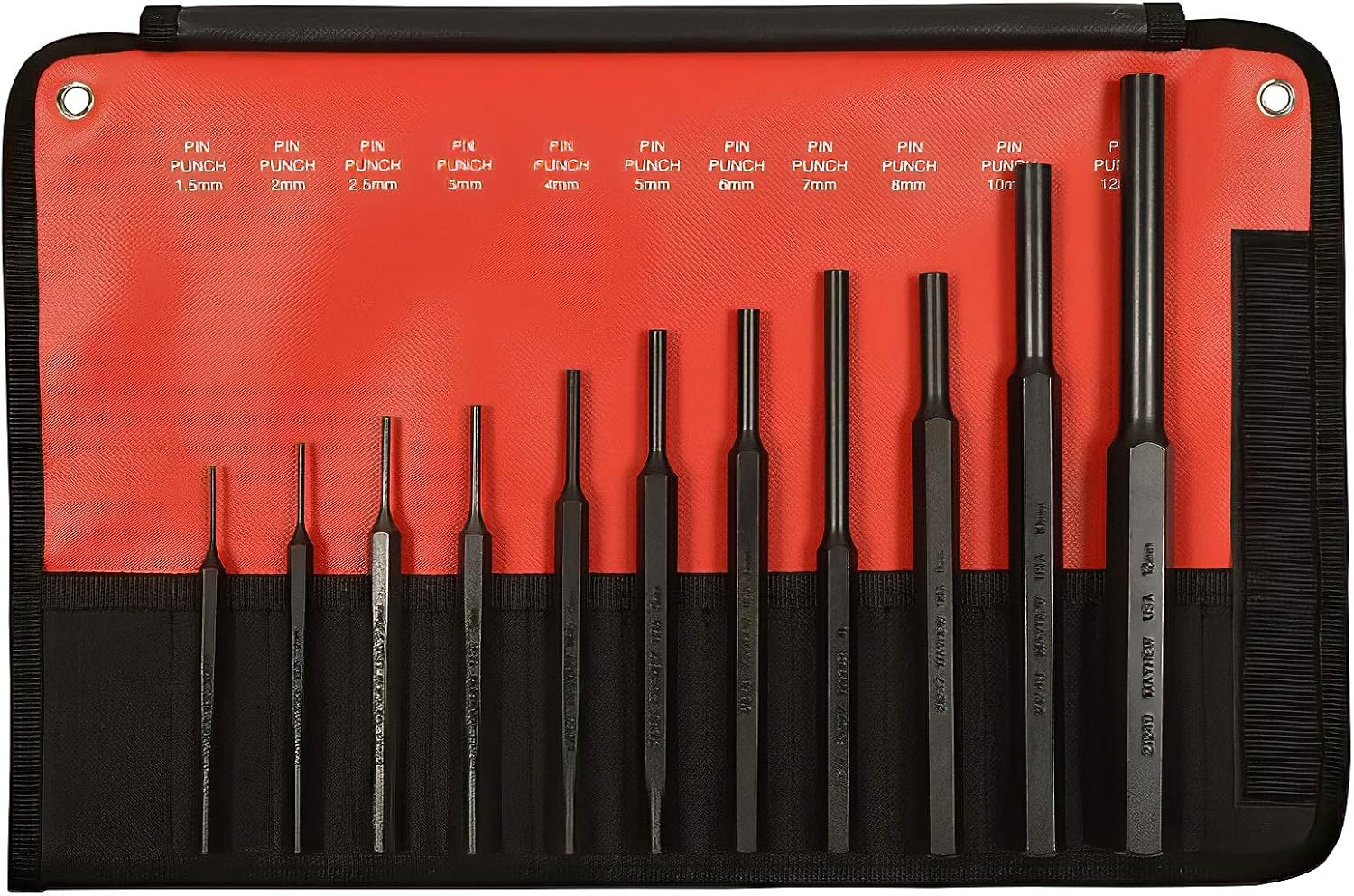 Mayhew 66253 11-Piece Hardened Steel Pin Punch 11 Piece Metric - Image 2