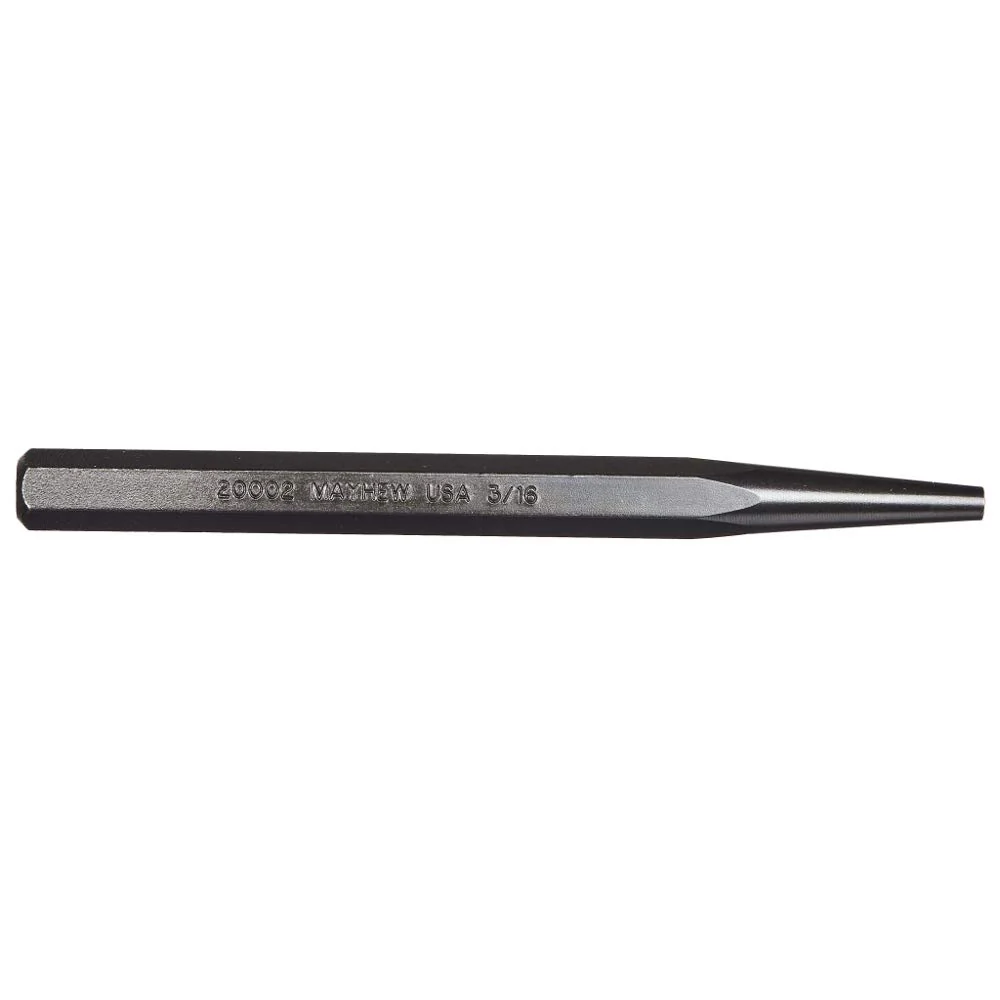 Mayhew Pro 20002 3/16-Inch Black Oxide Solid Punch 3/16" x 5" SAE, Black Oxide Finish - Image 2