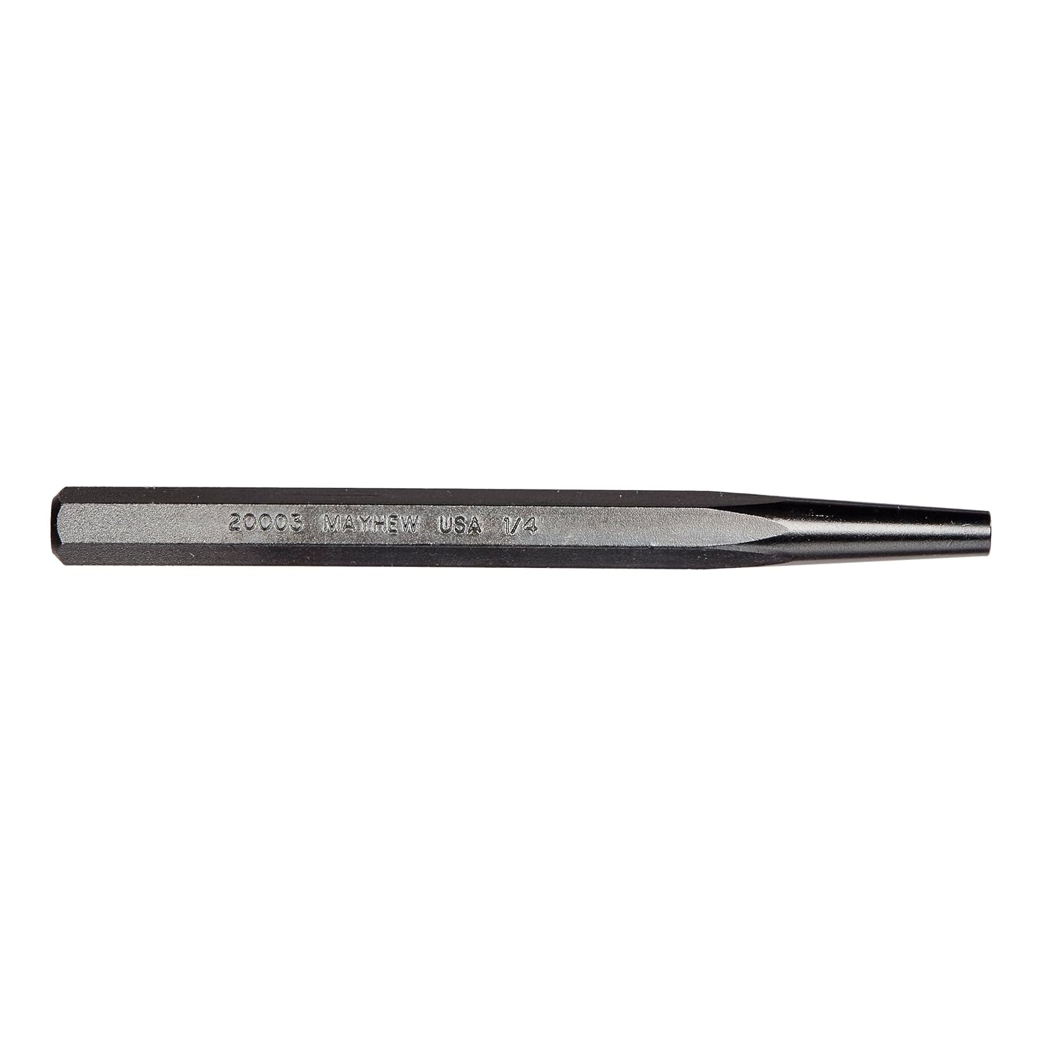Mayhew Pro 20003 1/4" x 5" Black Oxide Solid Punch, SAE, Black Oxide Finish - Image 2