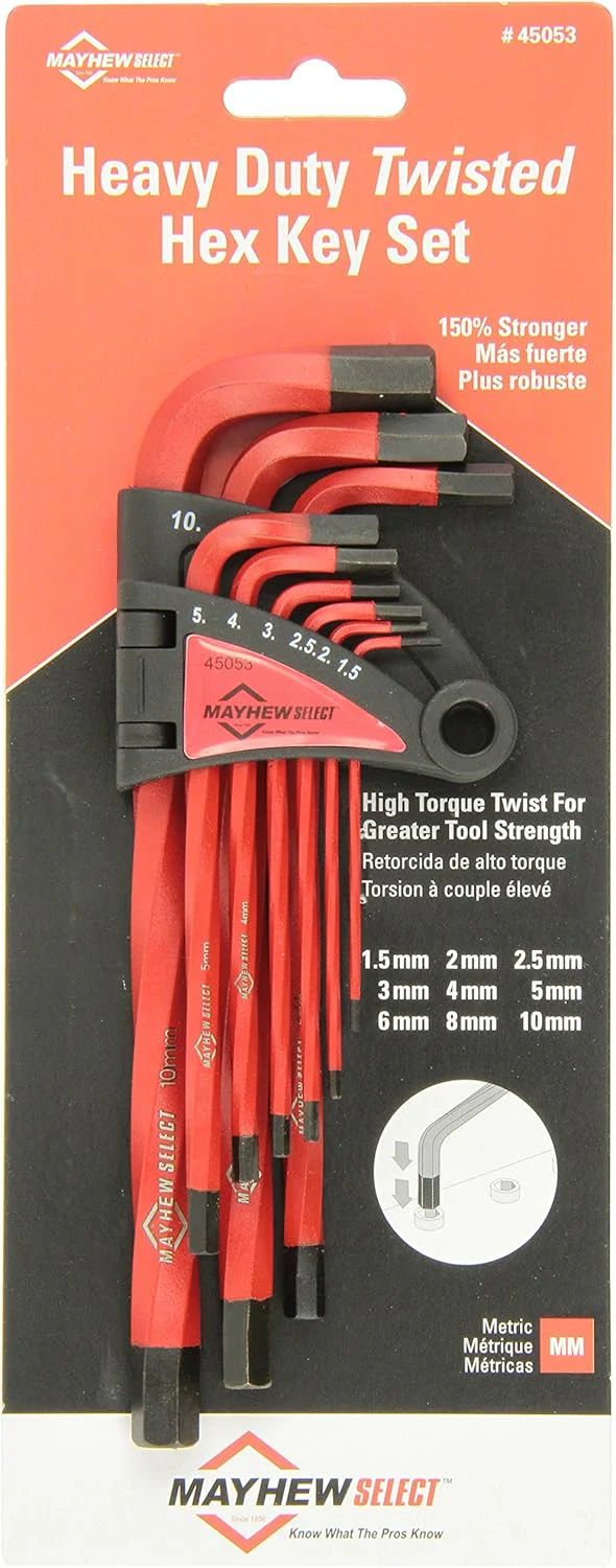 Mayhew Select 45053 Metric Twisted Hex Key Set, 9-Piece - Image 2