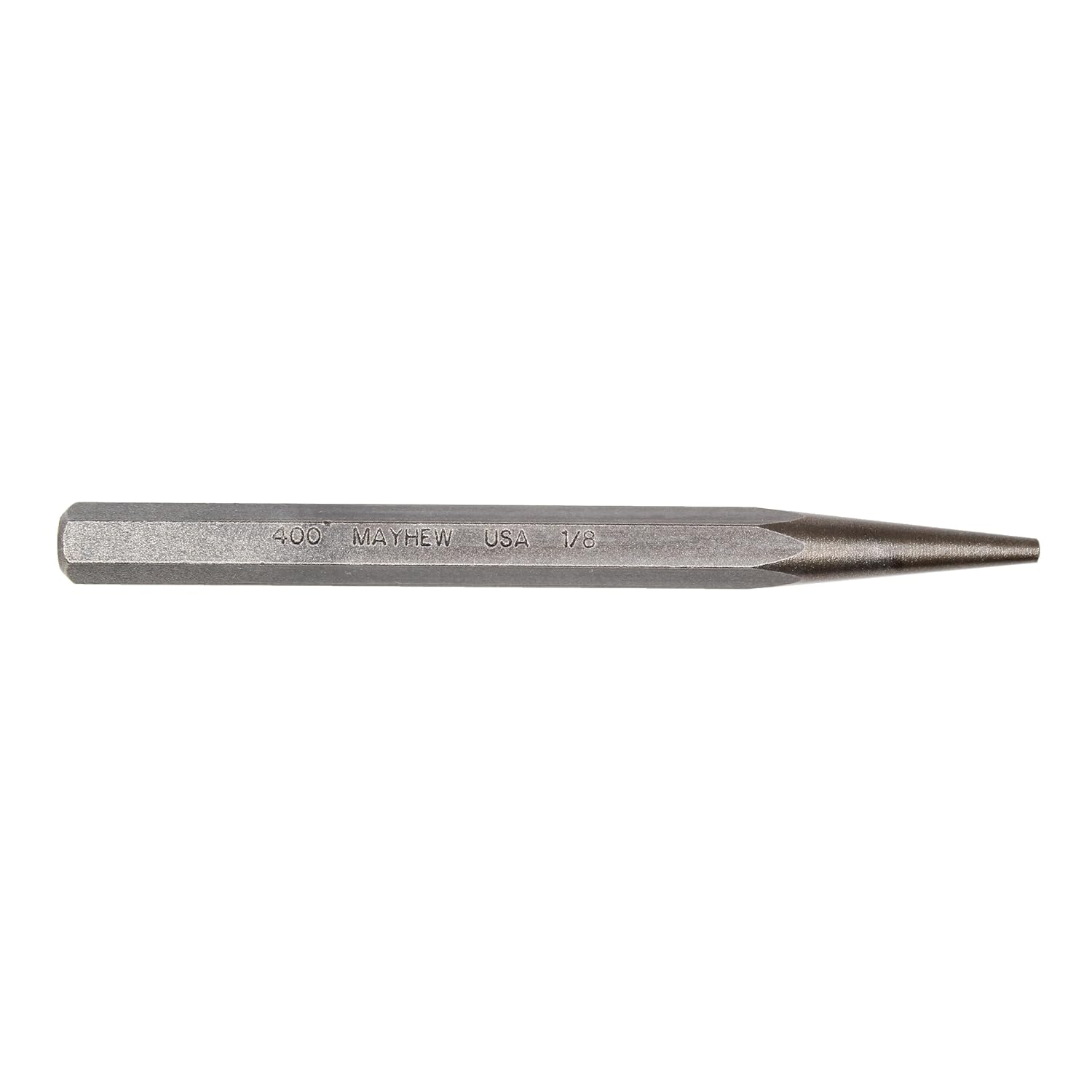 Mayhew Select 70122 1/8" x 5" Carded Solid Punch, Shot Blast Finish - Image 3