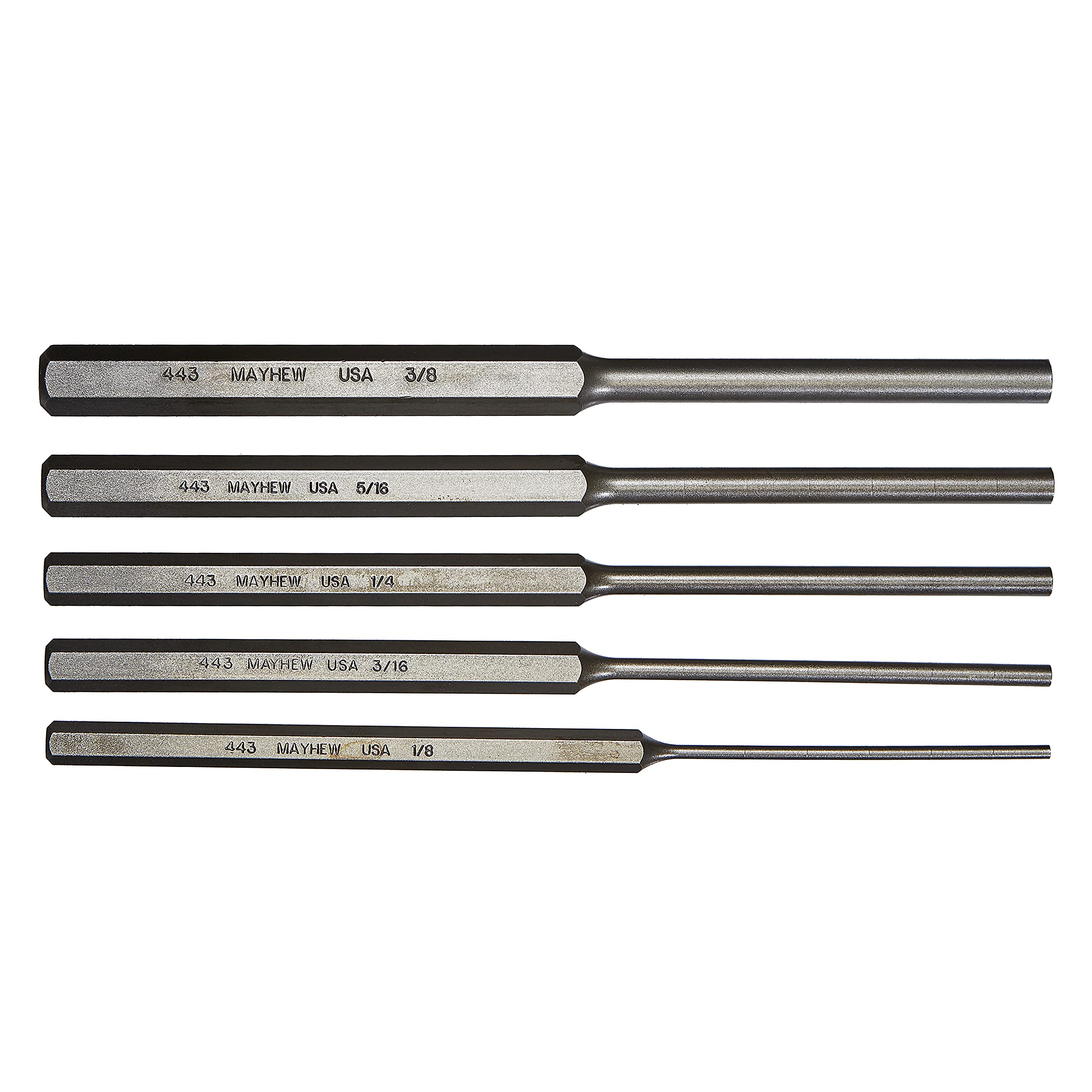 Mayhew Tools | ‎76065 | Mayhew Select 76065 446-K Long Pin Punch Kit, 5-Piece