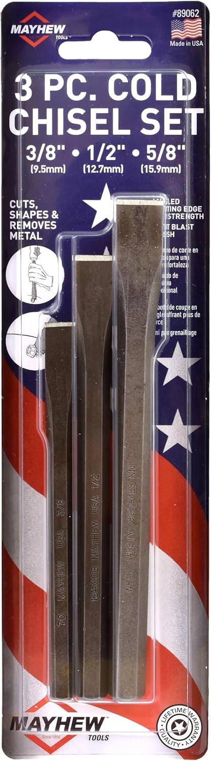 Mayhew Select 89062 Carded Cold Chisel Set, 3-Piece - Image 2