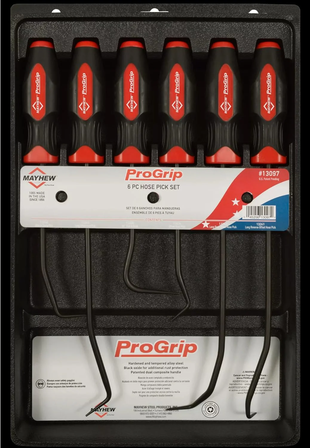 Mayhew Tools 13097 Mayhew ProGrip Hose Pick Set, Black Oxide, 6 Piece Set ProGrip - Image 2