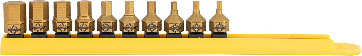 Mayhew Tools 16004 Titanium-Coated Low-Profile Dual Drive Set, SAE Hex, 10-Piece Titanium Coated 10-Piece SAE Hex - Image 4