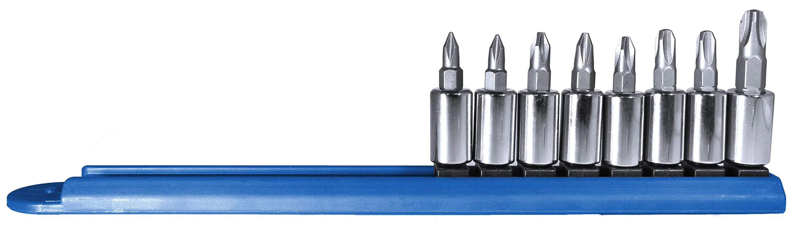 Mayhew Tools 16012 Phillips Socket Bit Set, Chrome Plated, 8-Piece