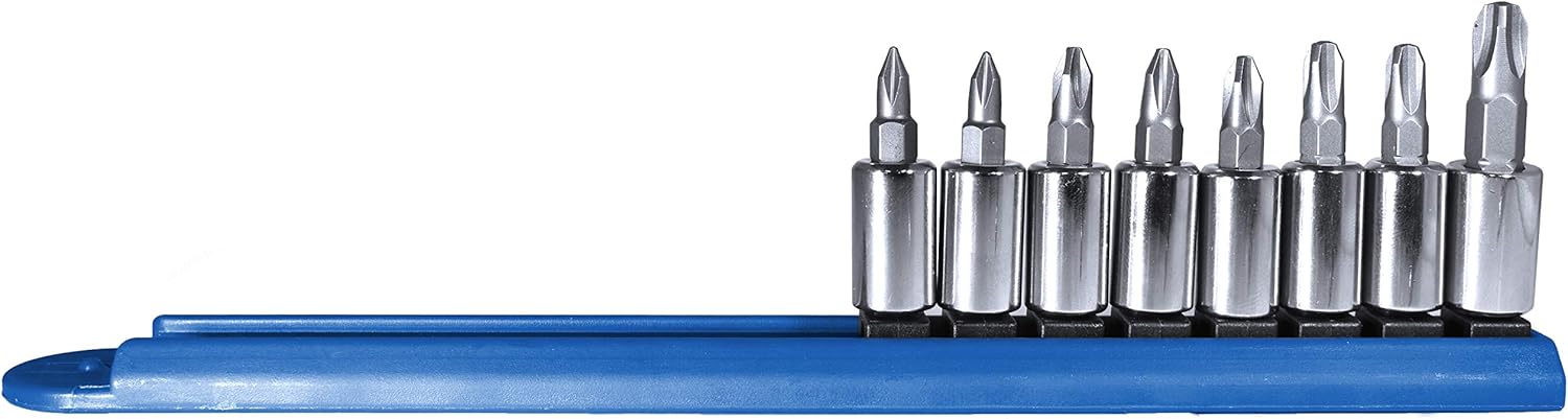 Mayhew Tools 16012 Phillips Socket Bit Set, Chrome Plated, 8-Piece - Image 2
