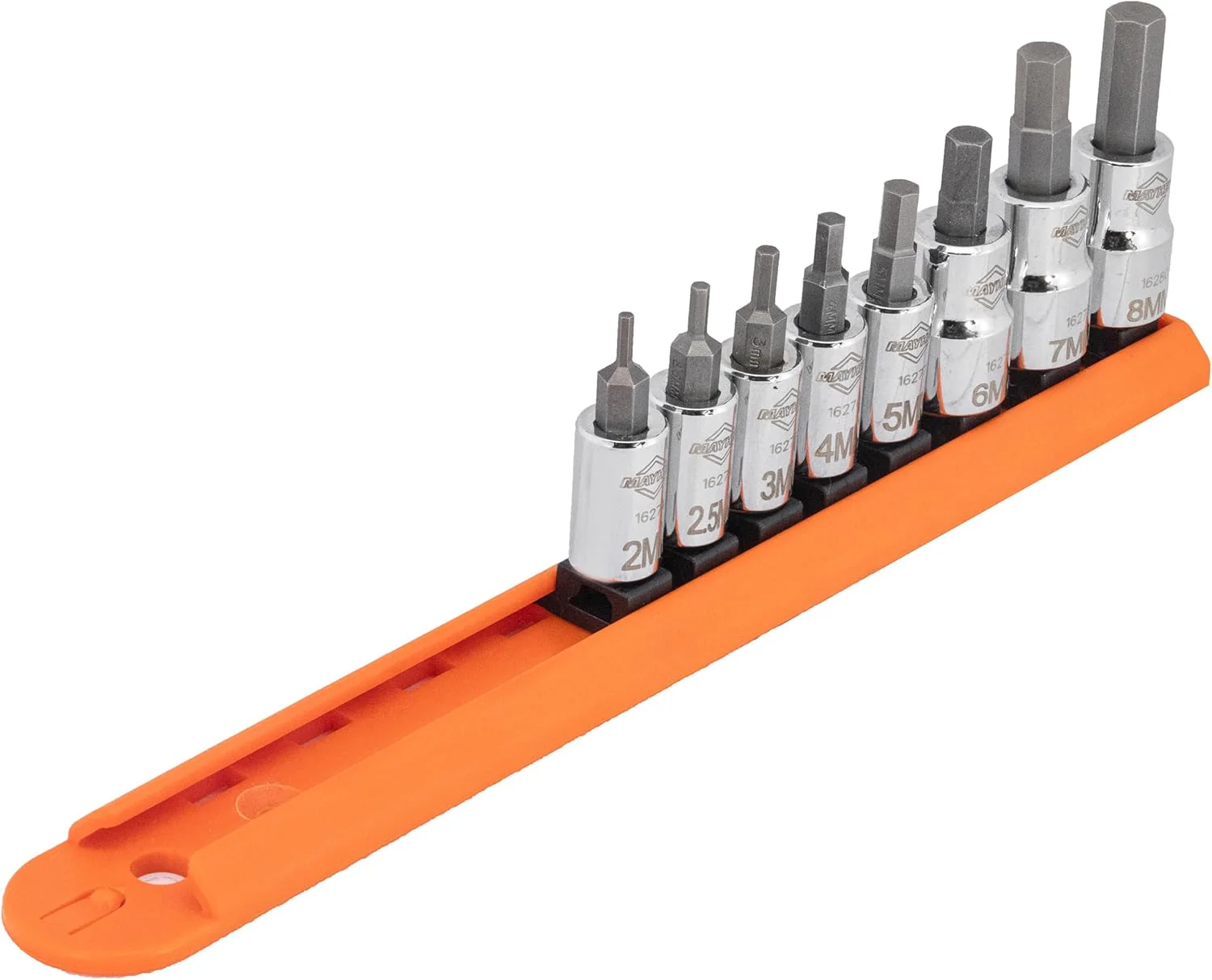 Mayhew Tools 16019 Metric Hex Socket Bit Set, 8-Piece, Polished Chrome - Image 3