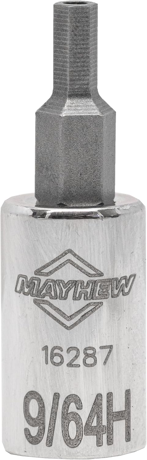 Mayhew Tools 16021 SAE and Metric Tamper Hex Socket Bit Set, Chrome Plated, 12-Piece Polished Chrome 12-Piece SAE/MM Tamperproof Hex - Image 4