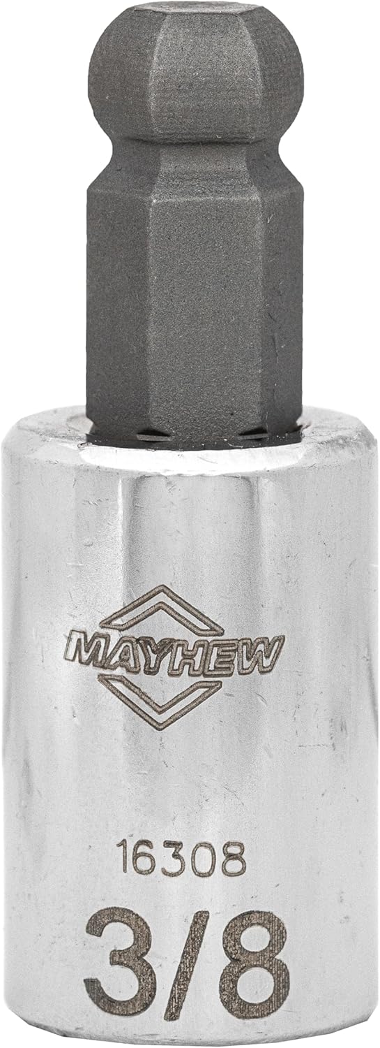 Mayhew Tools 16022 SAE Ball Hex Socket Bit Set, Chrome Plated, 8-Piece Polished Chrome 8-Piece SAE Ball Hex - Image 5