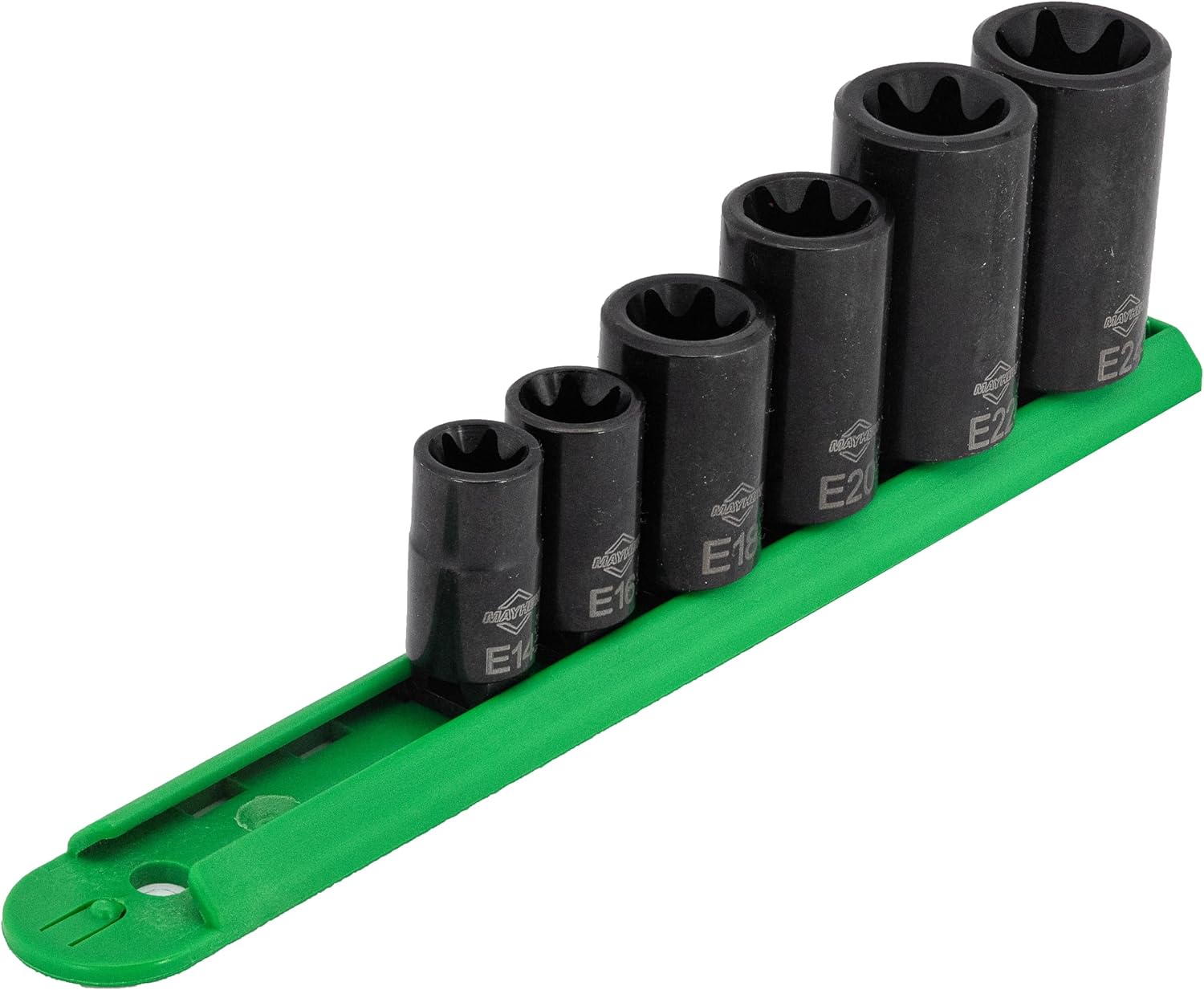 Mayhew Tools 16026 Inverted Torx Socket Bit Set, 6-Piece, Black Oxide Finish, polished chrome Polished Chrome 6-Piece Inverted Torx - Image 3