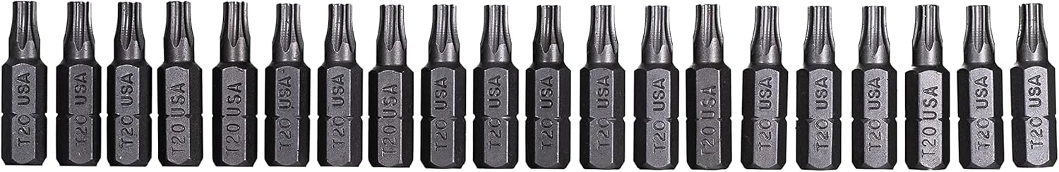 Mayhew Tools 18215-20 USA Torx Insert Bit, T20 x 1" (Pack of 20) - Image 2