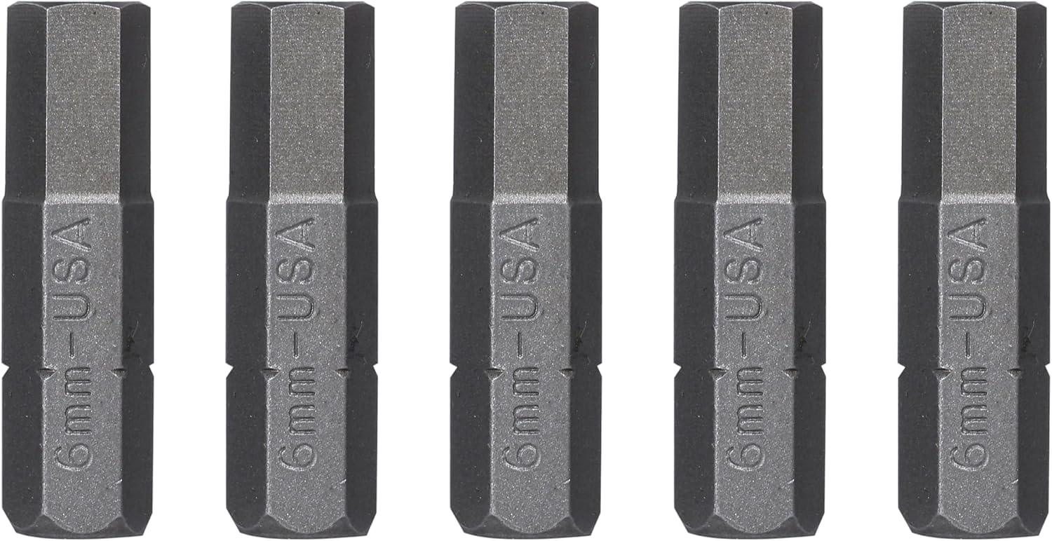 Mayhew Tools 18278-5 Metric Hex Insert Bit, 6mm x 1", 1/4" Shank (Pack of 5) - Image 4